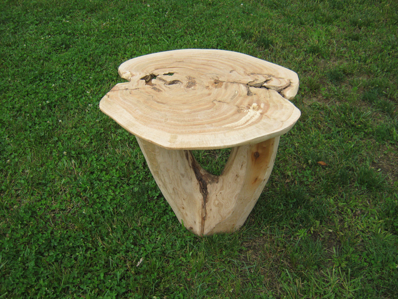 Burl top end table