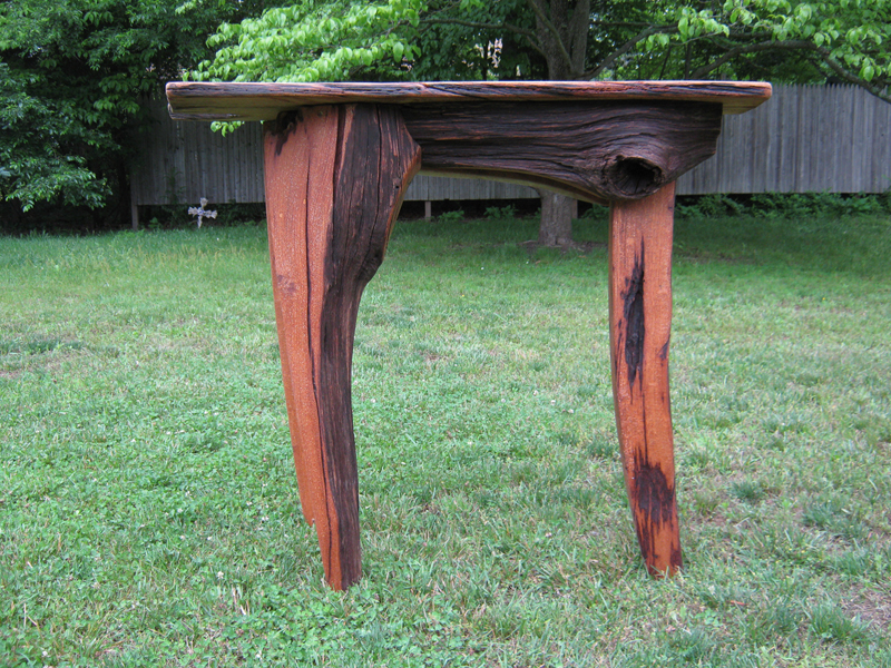 One of a kind freestanding bartop re-claimed black walnut